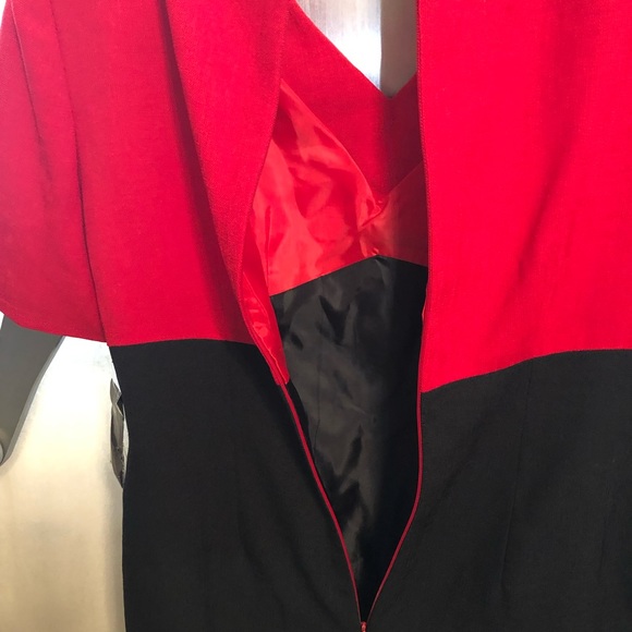 Kasper, petite dress, size 6, red & black with gold embellishments - Picture 10 of 14